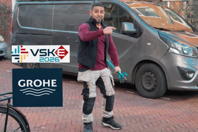 Installatiecompetitie Rapido Doucheframe met Anouar VSK+E Grohe