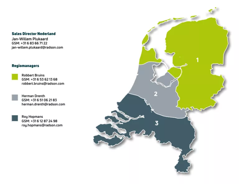 Nieuwe regioverdeling Radson