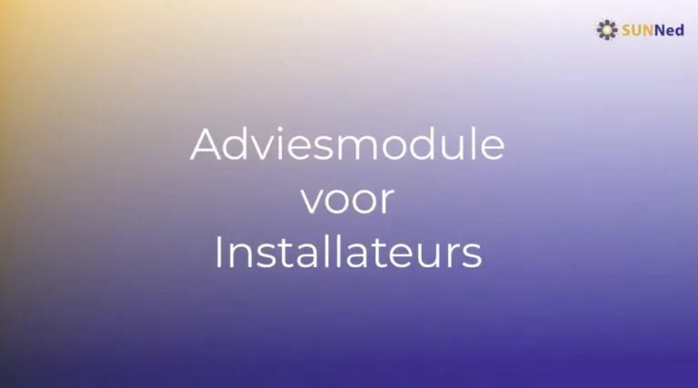 Introductievideo SunNed Adviesmodule Thuisbatterijen: