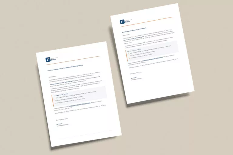 Templatebrieven voor de SunNed Adviesmodule